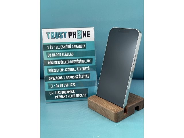 !! 1 ÉV GARANCIA !! iPhone 13 Pro Silver 128 GB – TRT165 – 100% AKKU