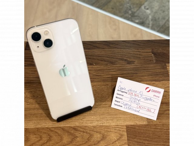 Apple iPhone 13 - 128GB - Fehér - Újszerű - ÚJ AKKU (45.)