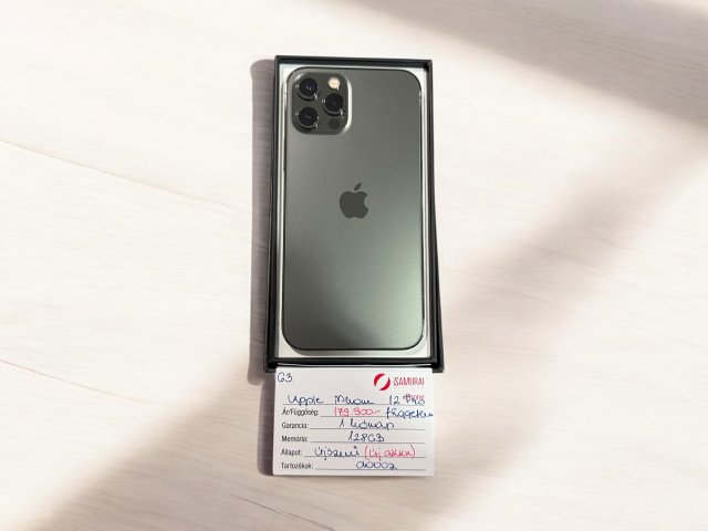 63. Apple iPhone 12 Pro - 128 GB - Grafit - Újszerű - ÚJ AKKU