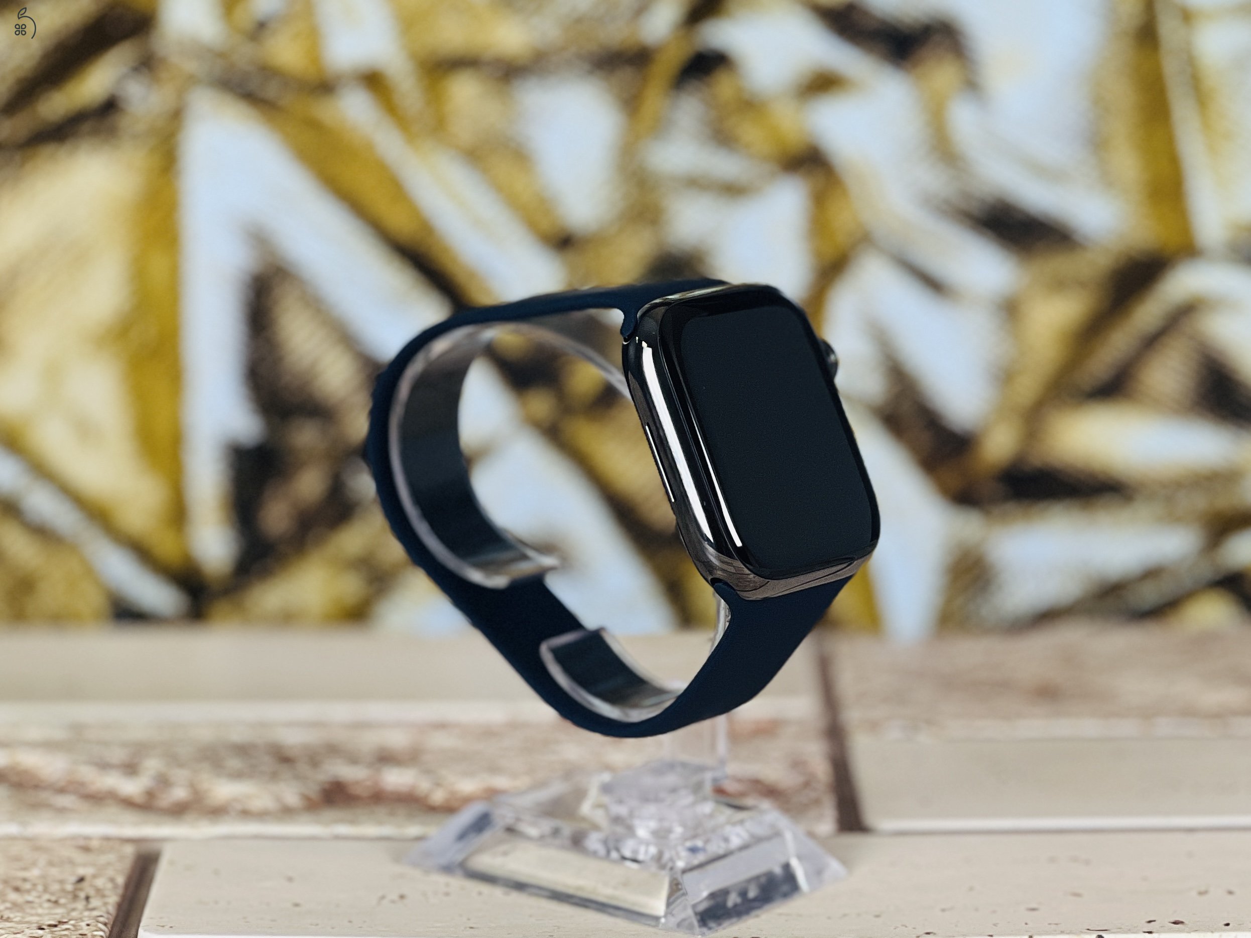 Apple Watch Series 7 ST 45mm Wifi+Cell A2478 Stainless Steel Graphite ST szép állapotú - 12 HÓ GARANCIA - 338