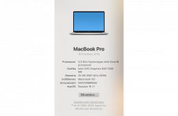 CTO bestia, Macbook Pro 16, HUN, 2019, i9, 32GB, 1TB, AMD Radeon Pro 8GB videokártya