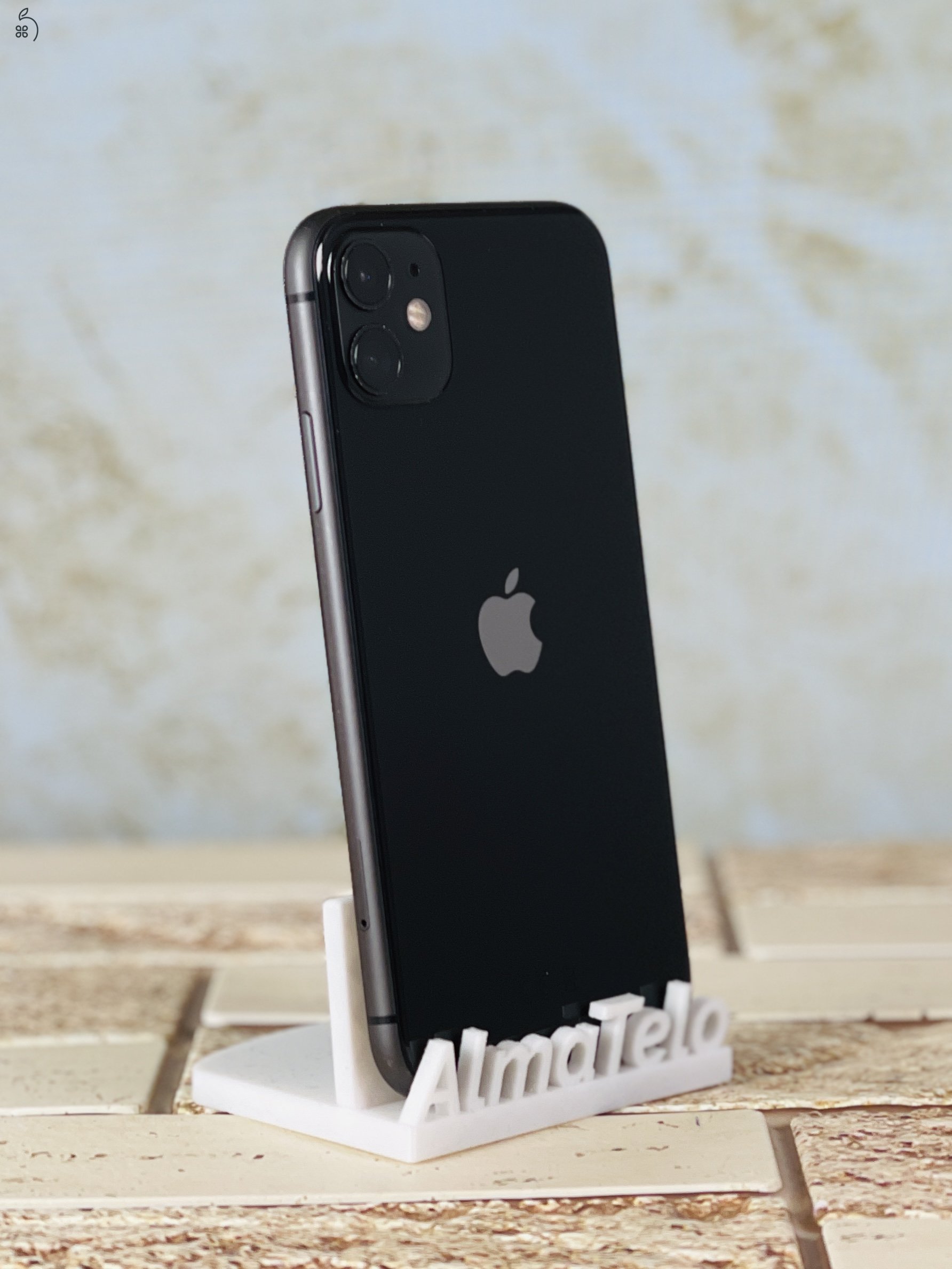 iPhone 11 128 GB Black 100% akku szép állapotú - 12 HÓ GARANCIA - 428