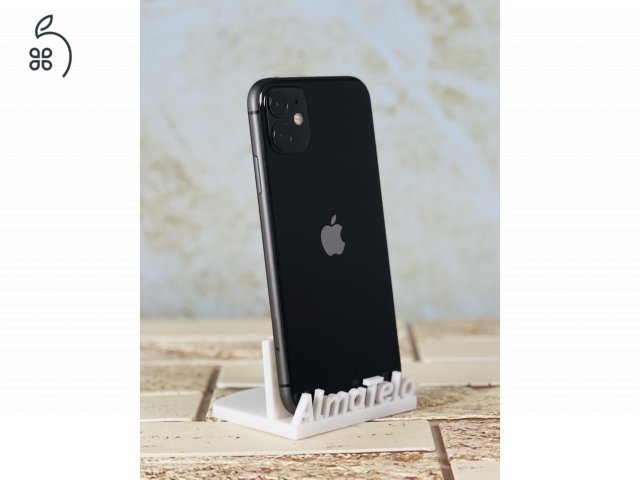 iPhone 11 128 GB Black 100% akku szép állapotú - 12 HÓ GARANCIA - 428