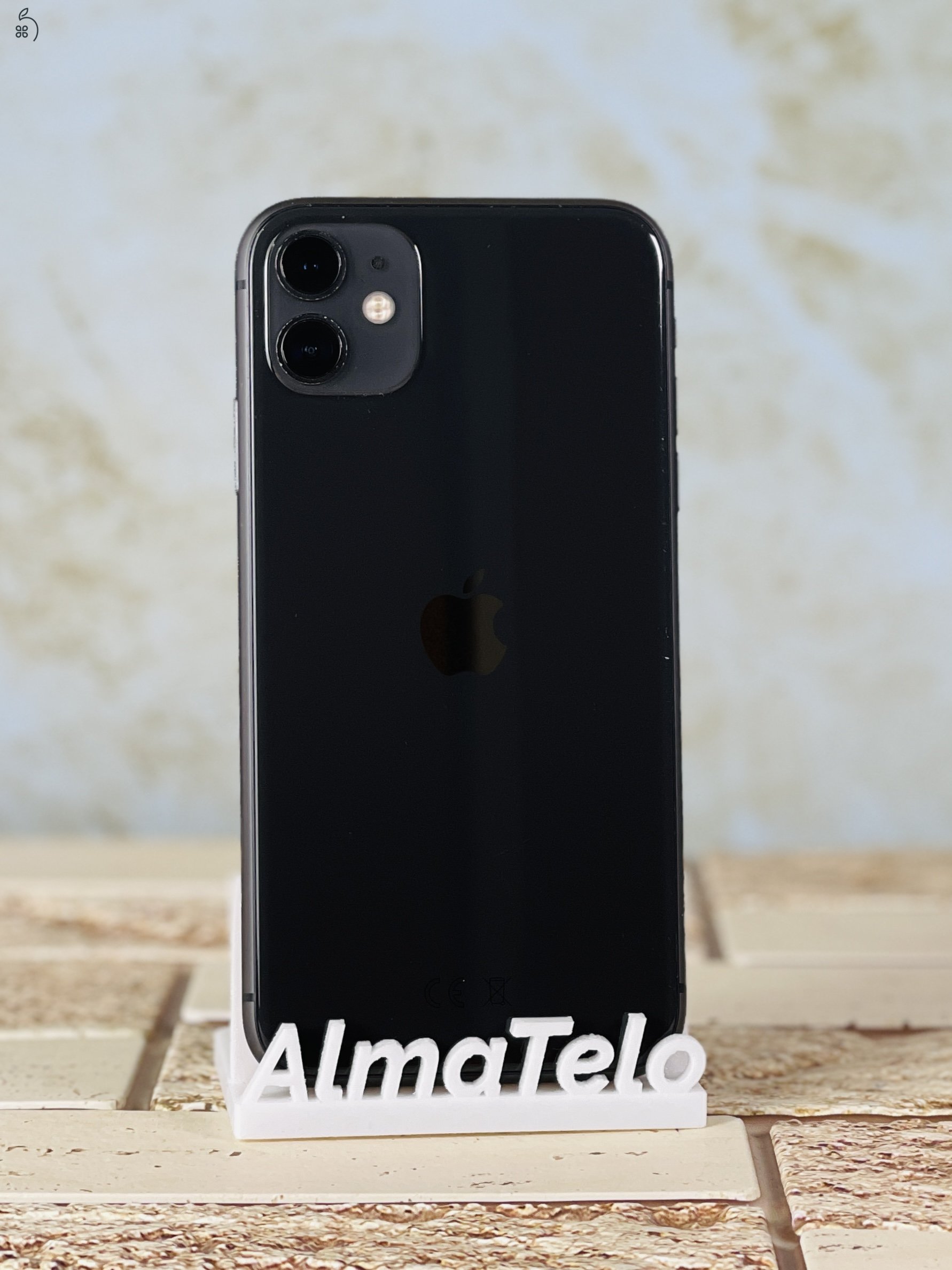 iPhone 11 128 GB Black 100% akku szép állapotú - 12 HÓ GARANCIA - 428