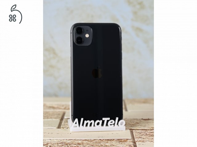 iPhone 11 128 GB Black 100% akku szép állapotú - 12 HÓ GARANCIA - 428