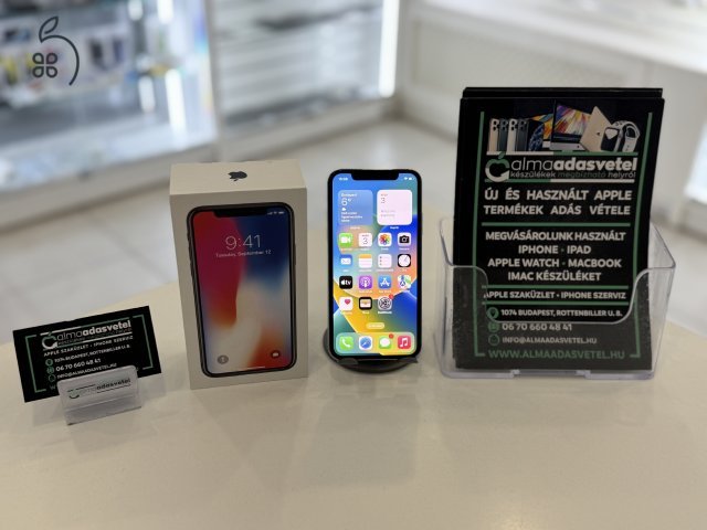 iPhone X 64GB Független Újszerű/1-3 hónap gar./Akku 100%/p3896