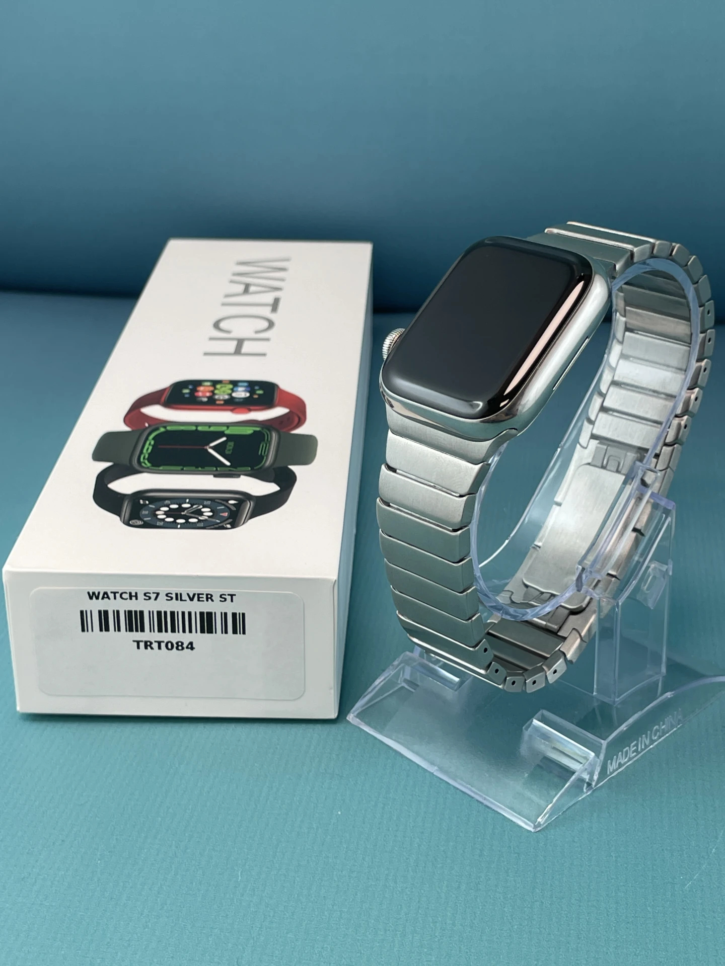 !! 1 ÉV GARANCIA !! Apple Watch Series 7 S7 41mm Wifi+Cell Stainless Steel Silver – TRT084