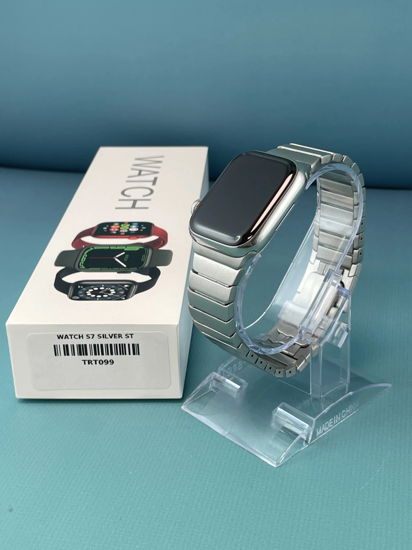 !! 1 ÉV GARANCIA !! Apple Watch Series 7 S7 45mm Wifi+Cell  Stainless Steel Silver – TRT099