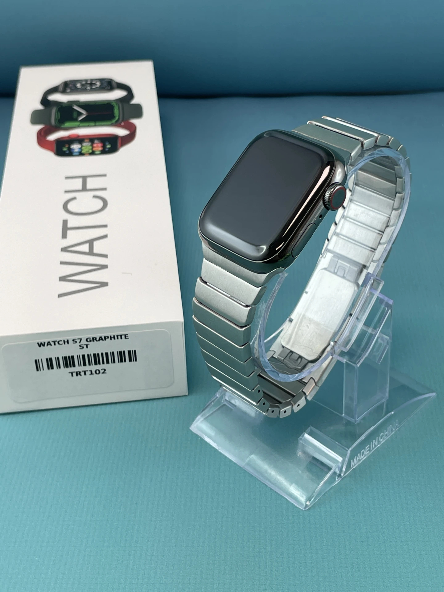 !! 1 ÉV GARANCIA !! Apple Watch Series 7 S7 41mm Wifi+Cell Stainless Steel Graphite – TRT102