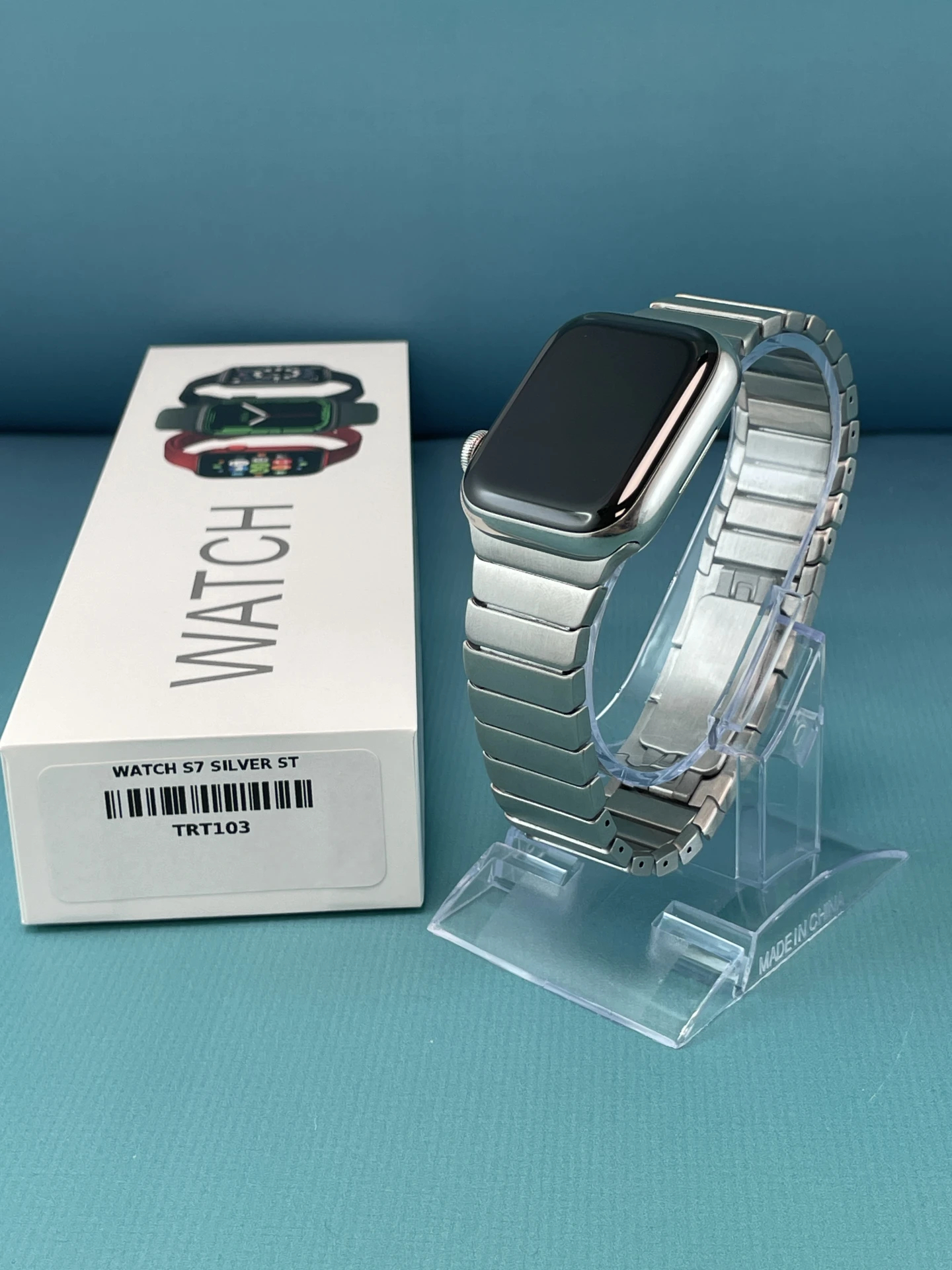 !! 1 ÉV GARANCIA !! Apple Watch Series 7 S7 41mm Wifi+Cell Stainless Steel Silver – TRT103