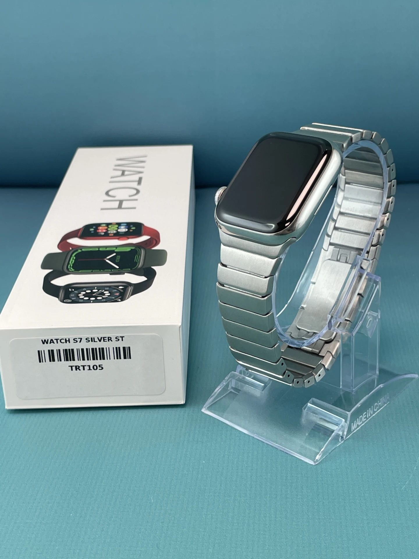 !! 1 ÉV GARANCIA !! Apple Watch Series 7 S7 41mm Wifi+Cell Stainless Steel Silver – TRT105