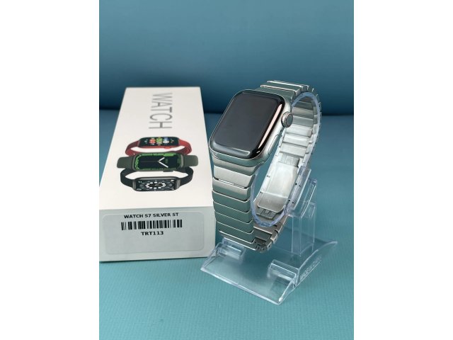 !! 1 ÉV GARANCIA !! Apple Watch Series 7 S7 41mm Wifi+Cell Stainless Steel Silver ST – TRT113