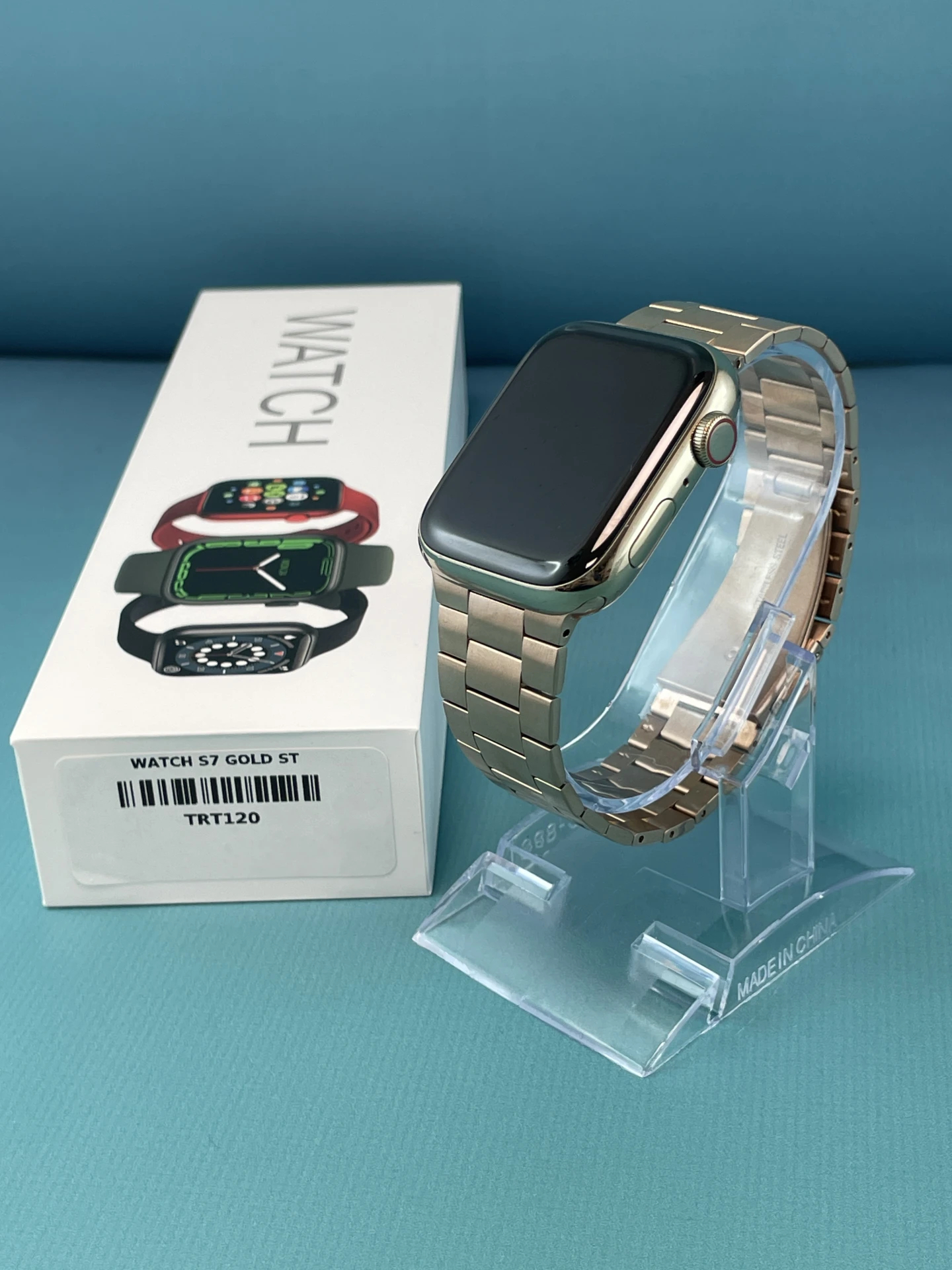 !! 1 ÉV GARANCIA !! Apple Watch Series 7 S7 45mm Wifi+Cell Stainless Steel Gold – TRT120