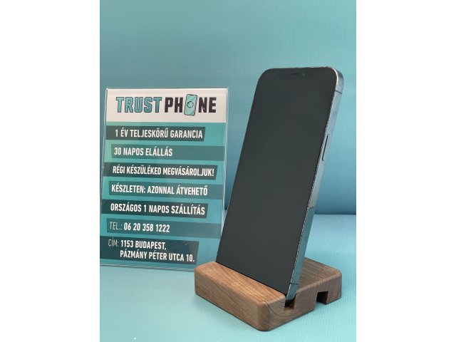 !! 1 ÉV GARANCIA !! iPhone 12 Pro Max Pacific Blue 256 GB – BM20596 – 100% AKKU