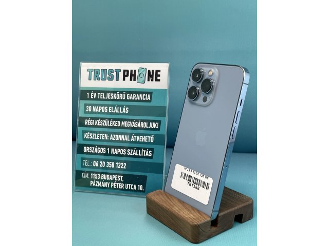 !! 1 ÉV GARANCIA !! iPhone 13 Pro Blue 128 GB – TRT168 – 100% AKKU