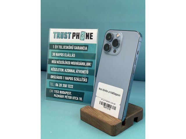 !! 1 ÉV GARANCIA !! iPhone 13 Pro Blue 128 GB – TRT170 – 100% AKKU