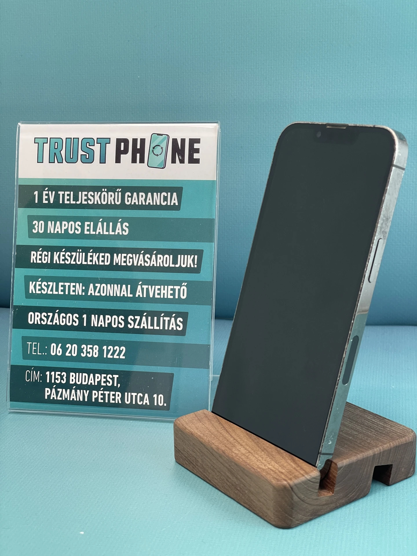 !! 1 ÉV GARANCIA !! iPhone 13 Pro Graphite 128 GB – TRT175 – 100% AKKU