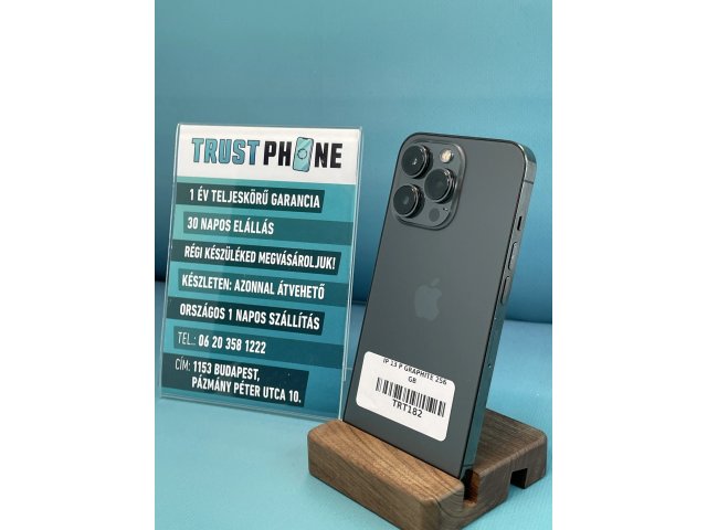 !! 1 ÉV GARANCIA !! ! KARÁCSONYI AKCIÓ ! iPhone 13 Pro Graphite 256 GB – TRT182 – 100% AKKU