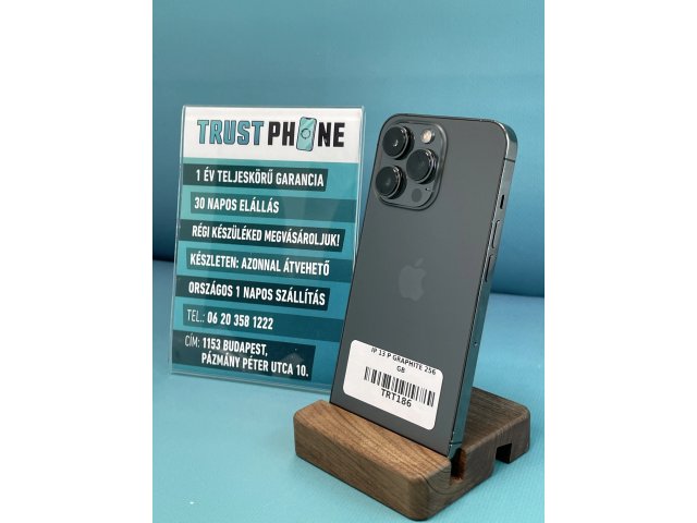 !! 1 ÉV GARANCIA !! iPhone 13 Pro Graphite 256 GB – TRT186 – 100% AKKU