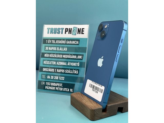 !! 1 ÉV GARANCIA !! iPhone 13 Blue 256 GB – TRT199 – 100% AKKU