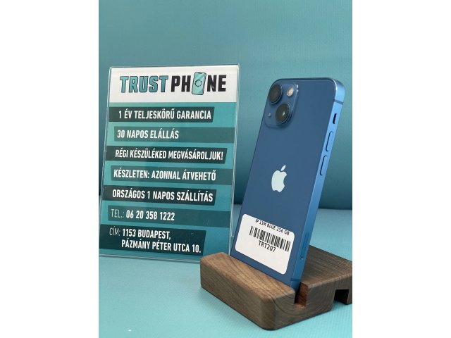 !! 1 ÉV GARANCIA !! iPhone 13 Mini Blue 256 GB – TRT207 – 100% AKKU