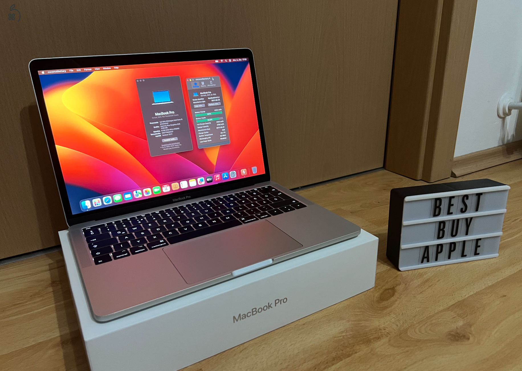 2017 Retina MacBook Pro 13 / i5 2.3GHz / 8GB / 128GB SSD / Korrekt Áron Eladó ! ! !