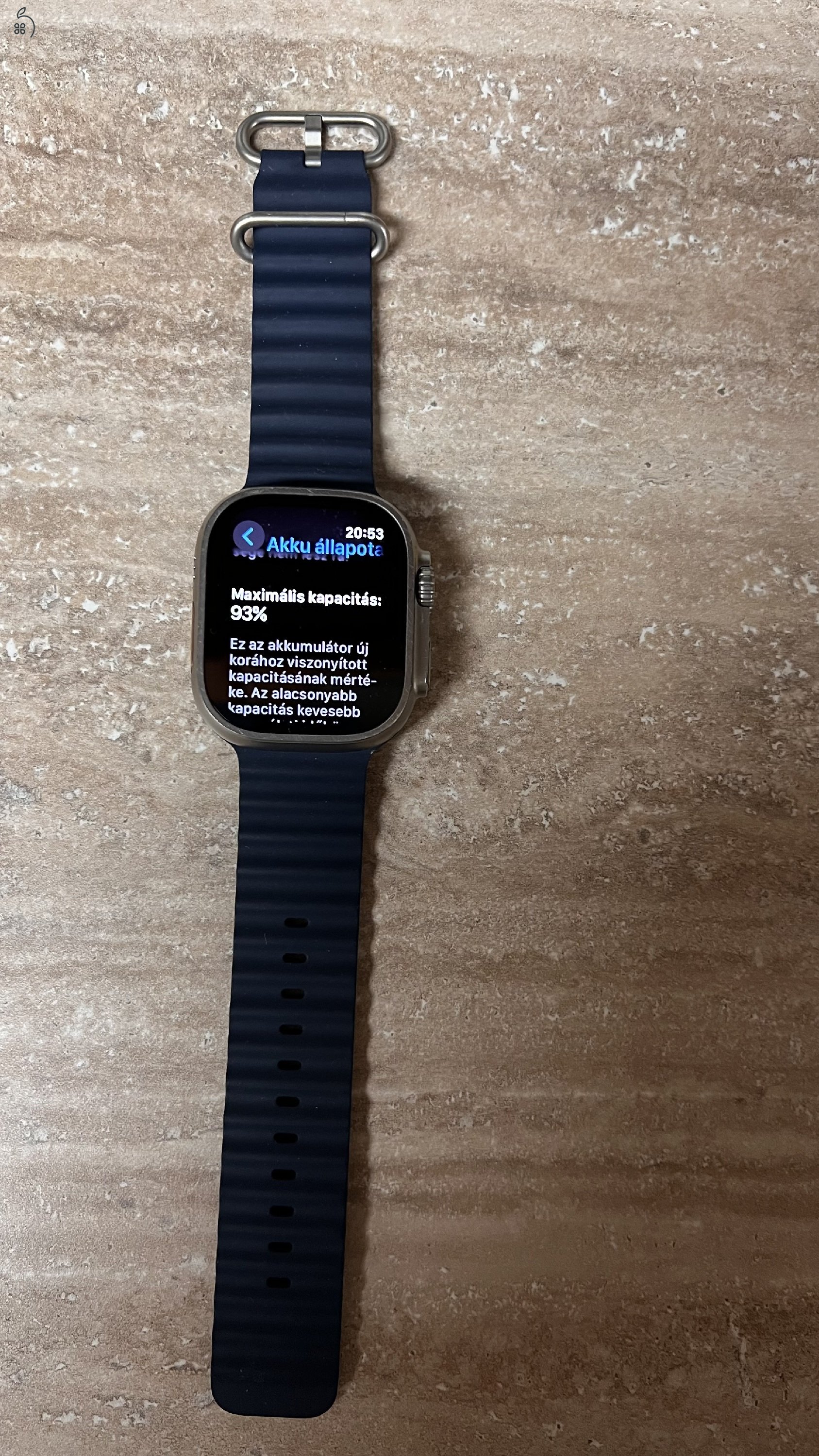 Apple Watch Ultra LTE sötétkék Ocean Band szíjjal