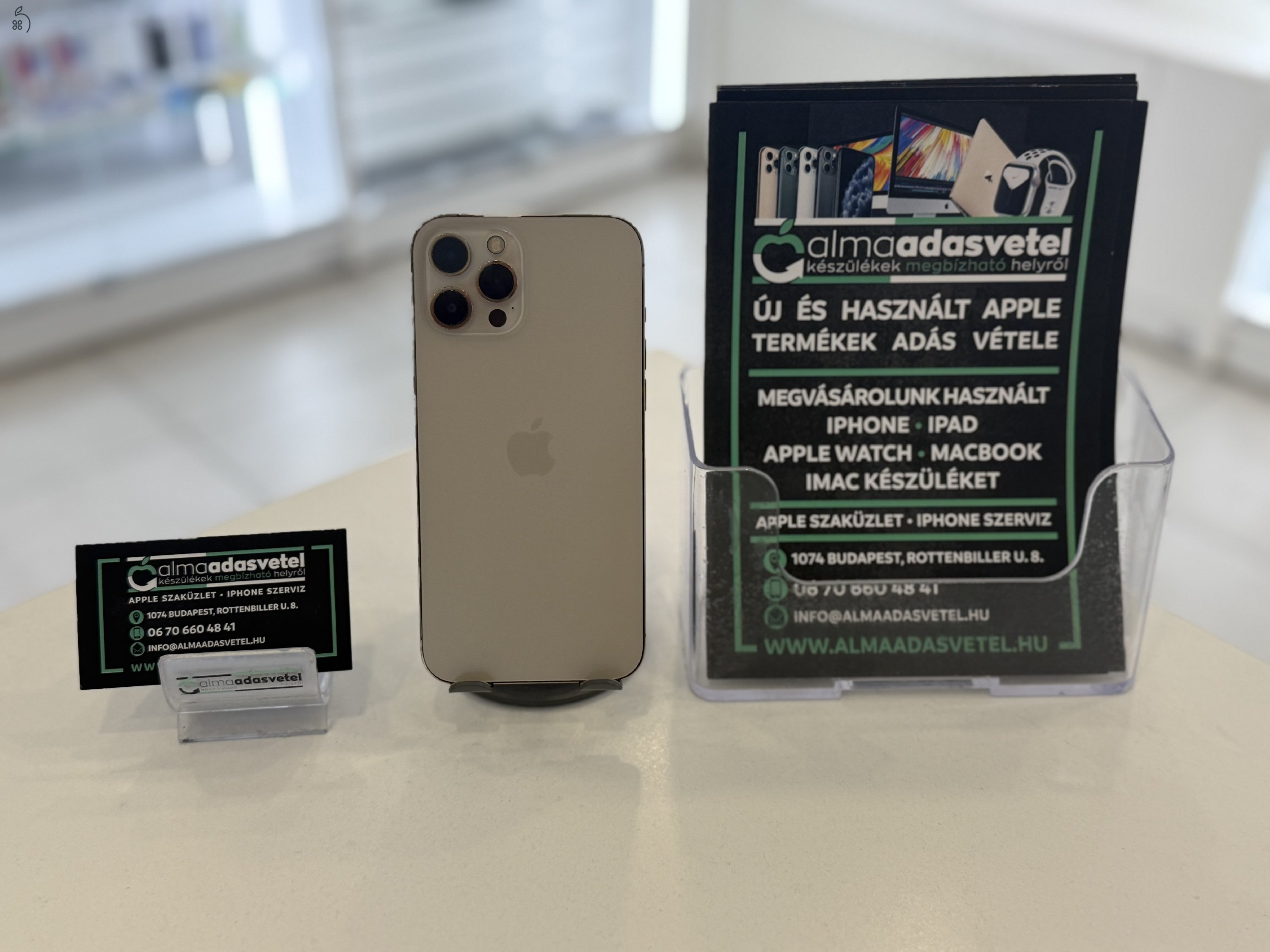 iPhone 12 Pro Max 128GB Független Újszerű/1-3 hónap gar./Akku 100%/p3903