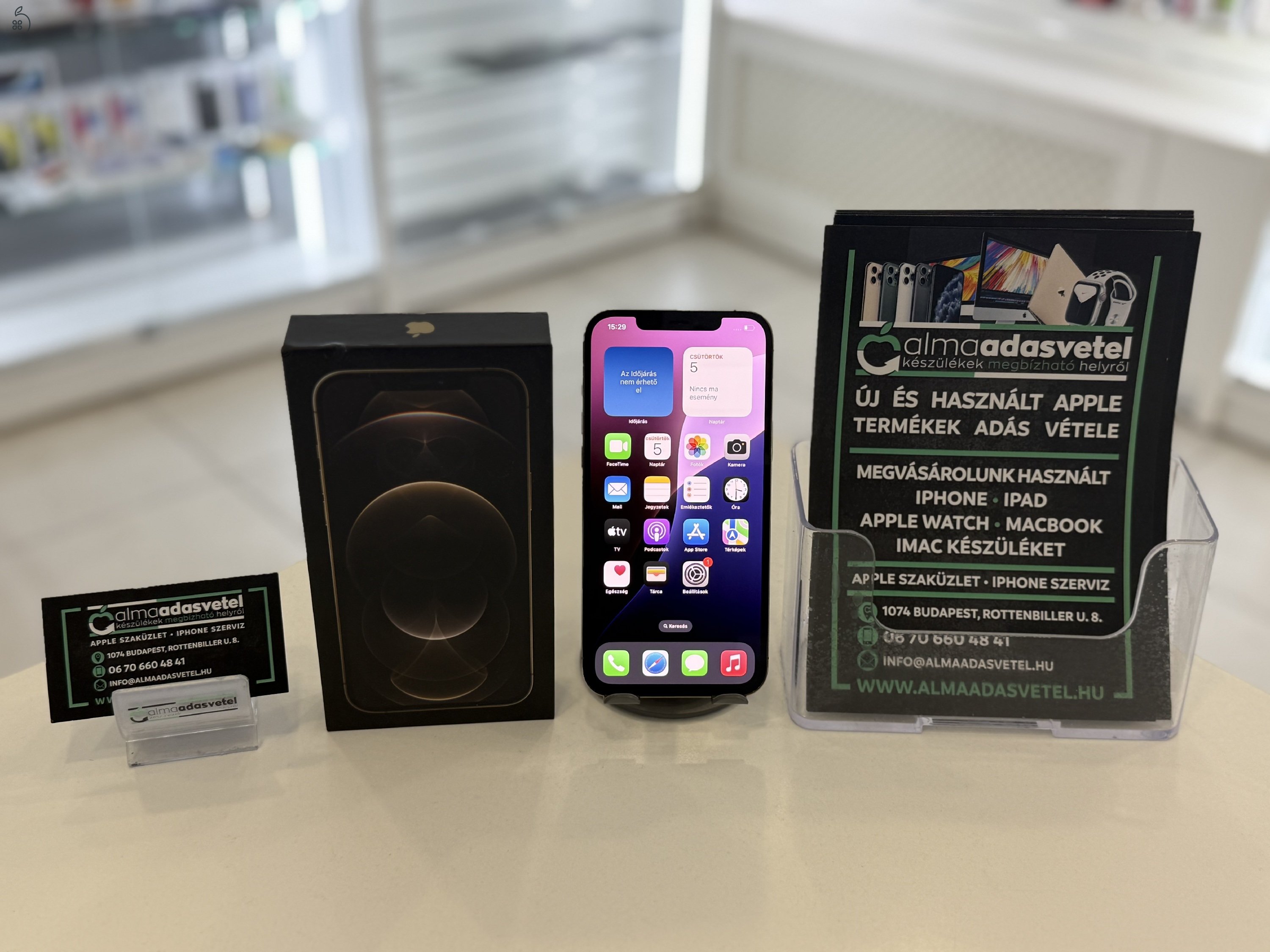 iPhone 12 Pro Max 128GB Független Újszerű/1-3 hónap gar./Akku 100%/p3904