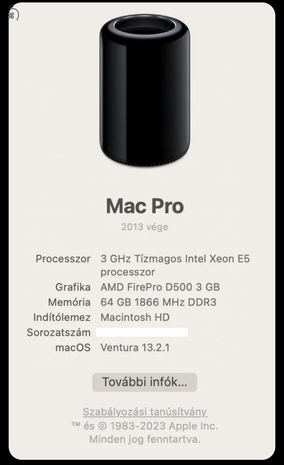 Mac pro late 2013