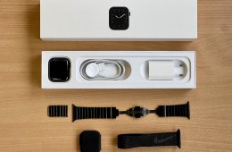 1 éves, karcmentes  Apple Watch S5 Cellular Stainless Steel + Eredeti Apple Link Bracelet 44mm