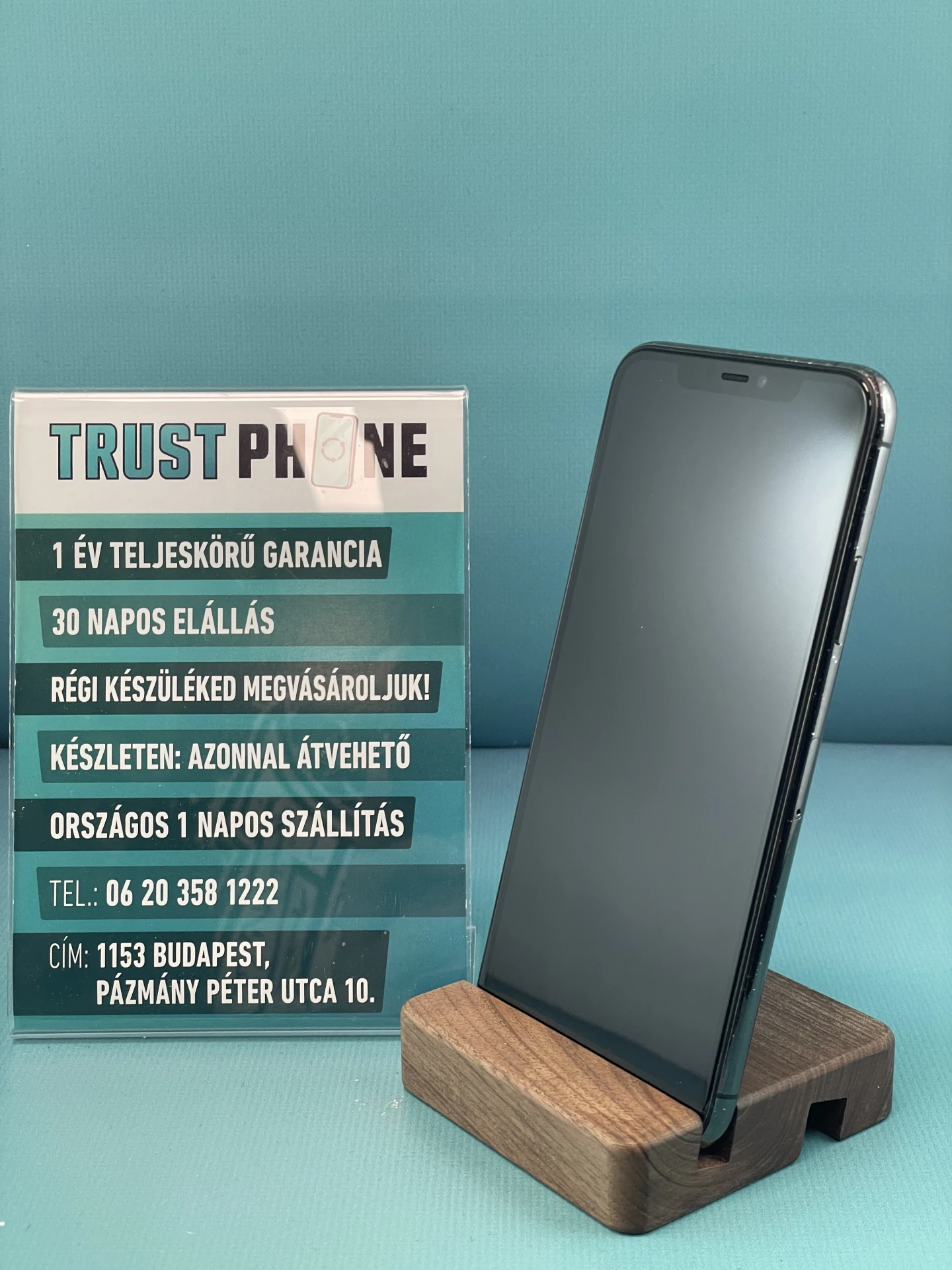 !! 1 ÉV GARANCIA !! iPhone 11 Pro Max Graphite 64 GB – TRU8283 – 100% AKKU