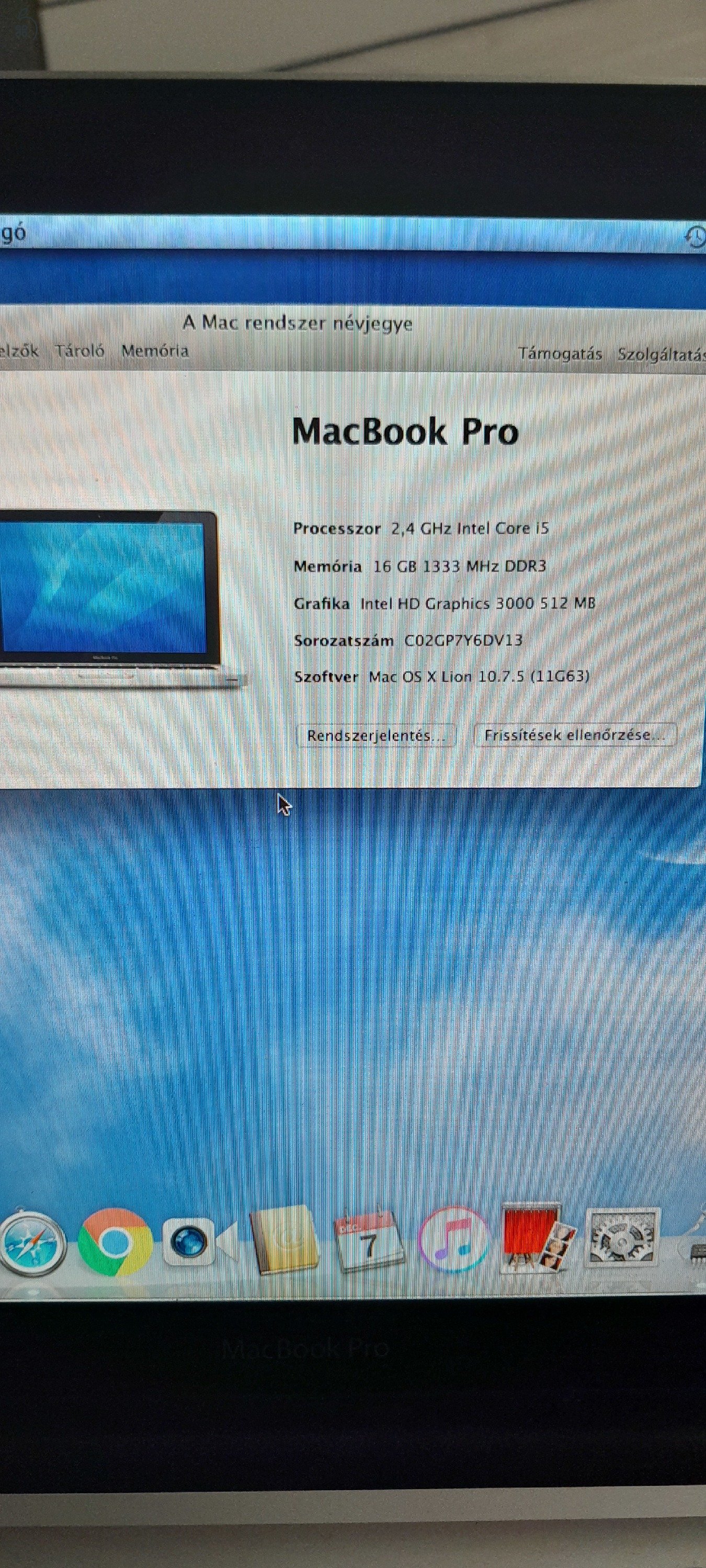 MacBook Pro 16GB 512MB 2011-es