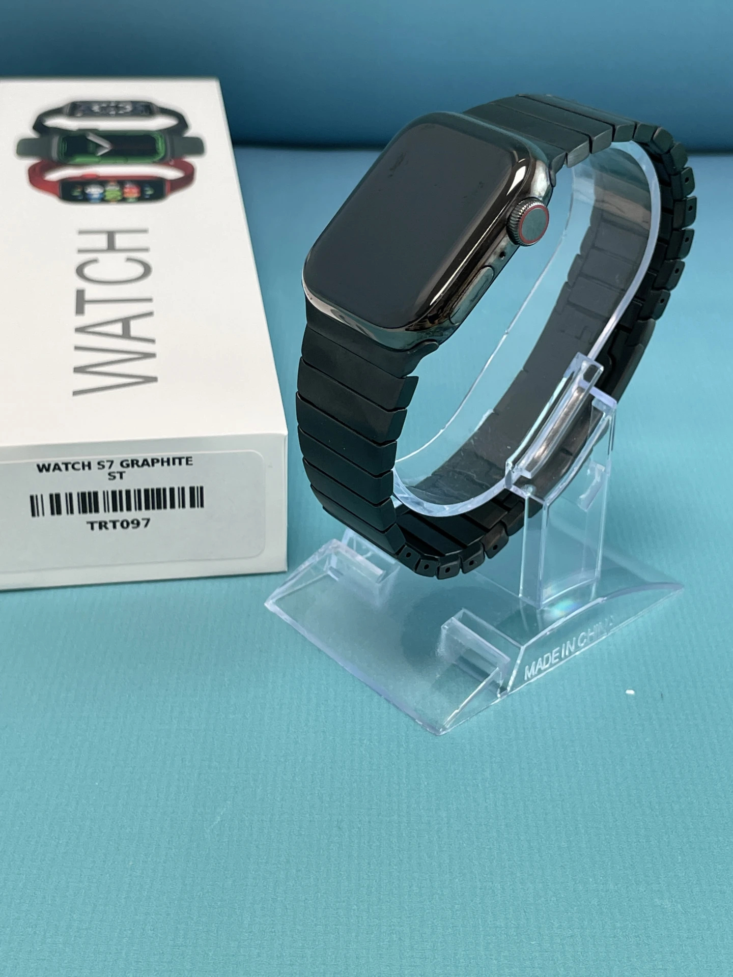 !! 1 ÉV GARANCIA !! Apple Watch Series 7 41mm Wifi+Cell Stainless Steel Graphite – TRT097