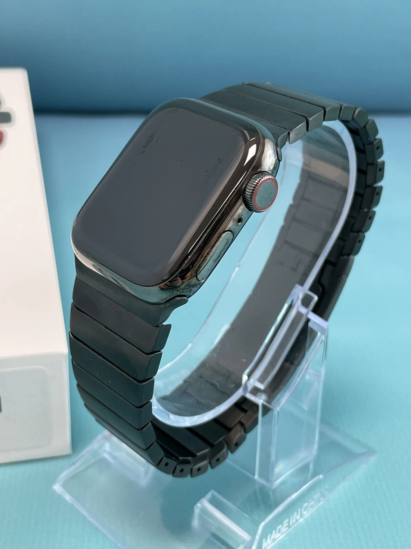 !! 1 ÉV GARANCIA !! Apple Watch Series 7 41mm Wifi+Cell Stainless Steel Graphite – TRT097