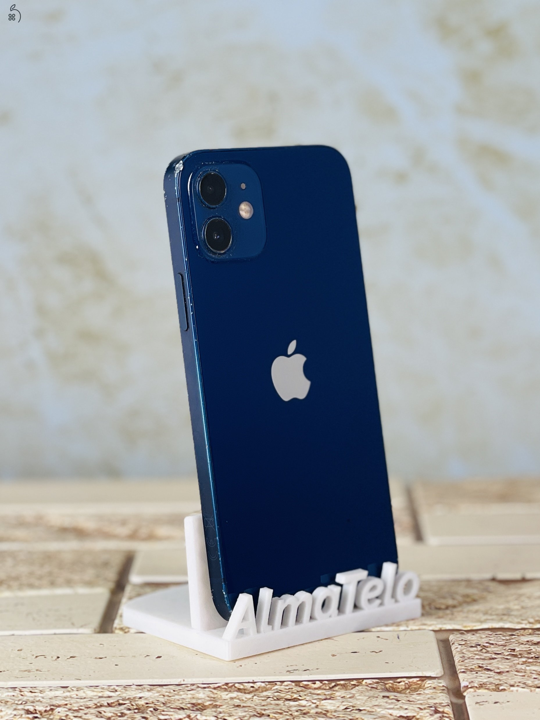 Apple iPhone 12 64 GB Blue 100% akku szép állapotú - 12 HÓ GARANCIA - 487