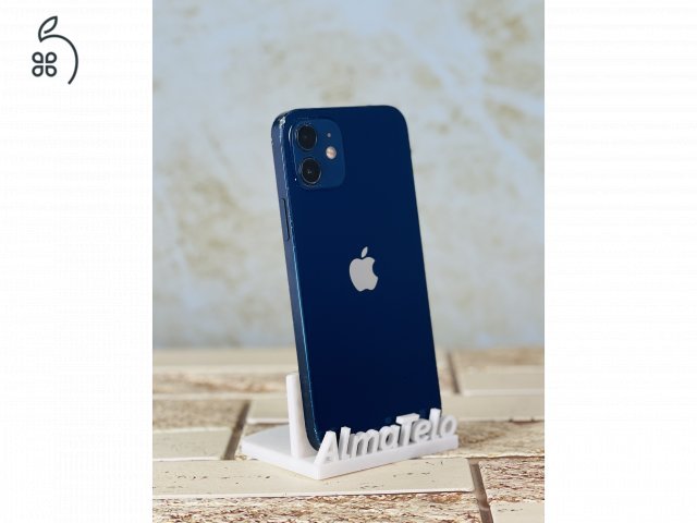 Apple iPhone 12 64 GB Blue 100% akku szép állapotú - 12 HÓ GARANCIA - 487