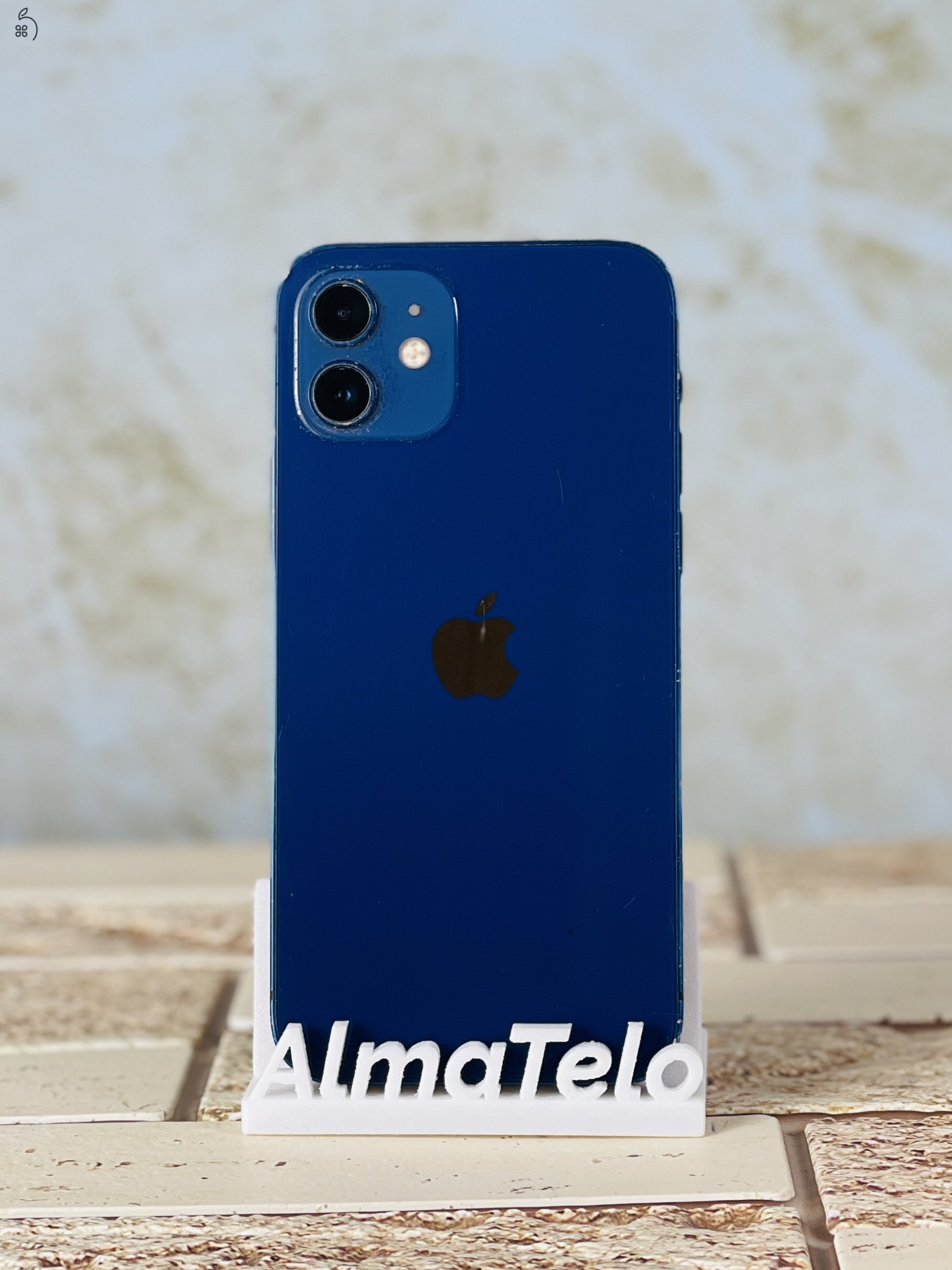 Apple iPhone 12 64 GB Blue 100% akku szép állapotú - 12 HÓ GARANCIA - 487