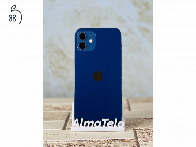 Apple iPhone 12 64 GB Blue 100% akku szép állapotú - 12 HÓ GARANCIA - 487