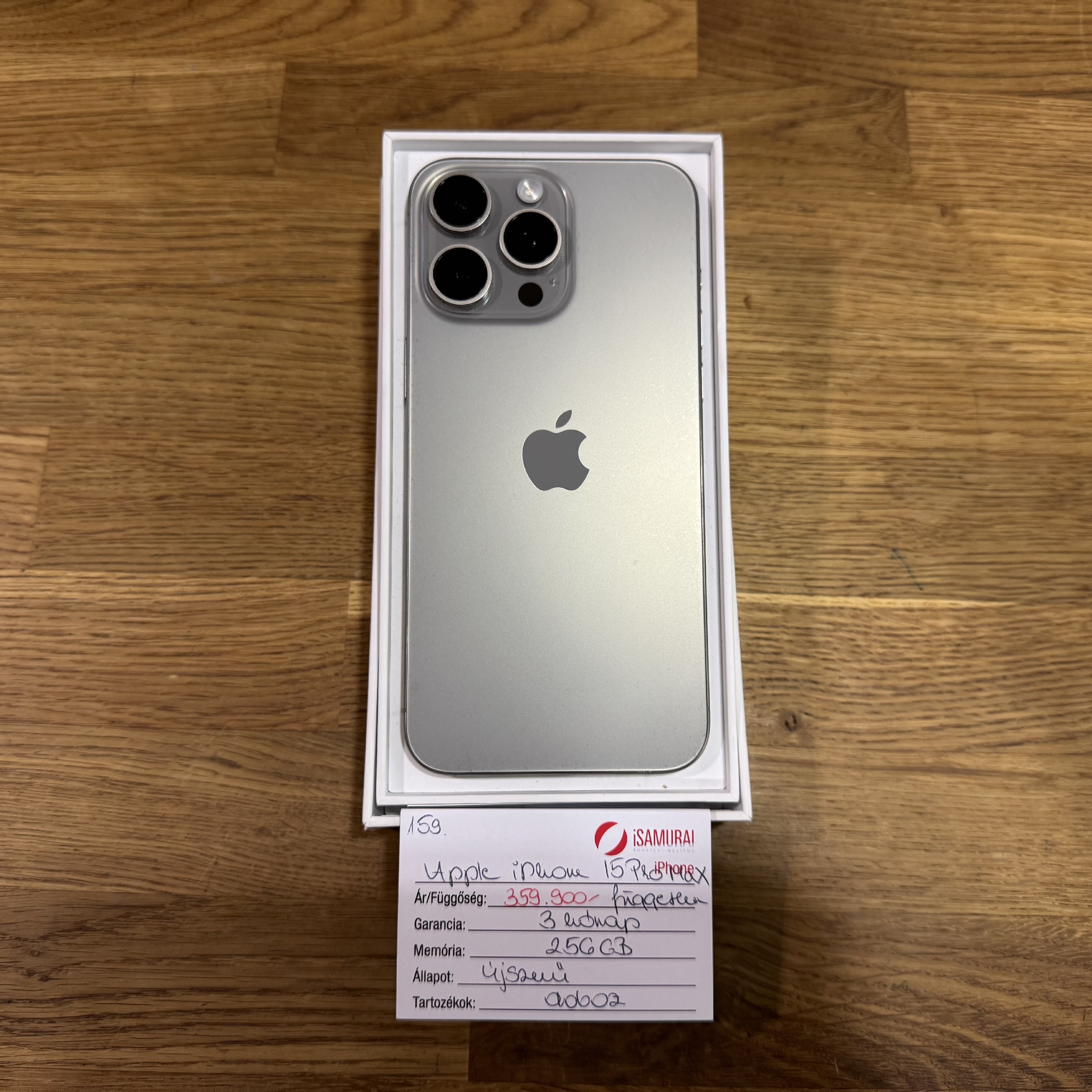 159. Apple iPhone 15 Pro Max - 256 GB - Natur Titán