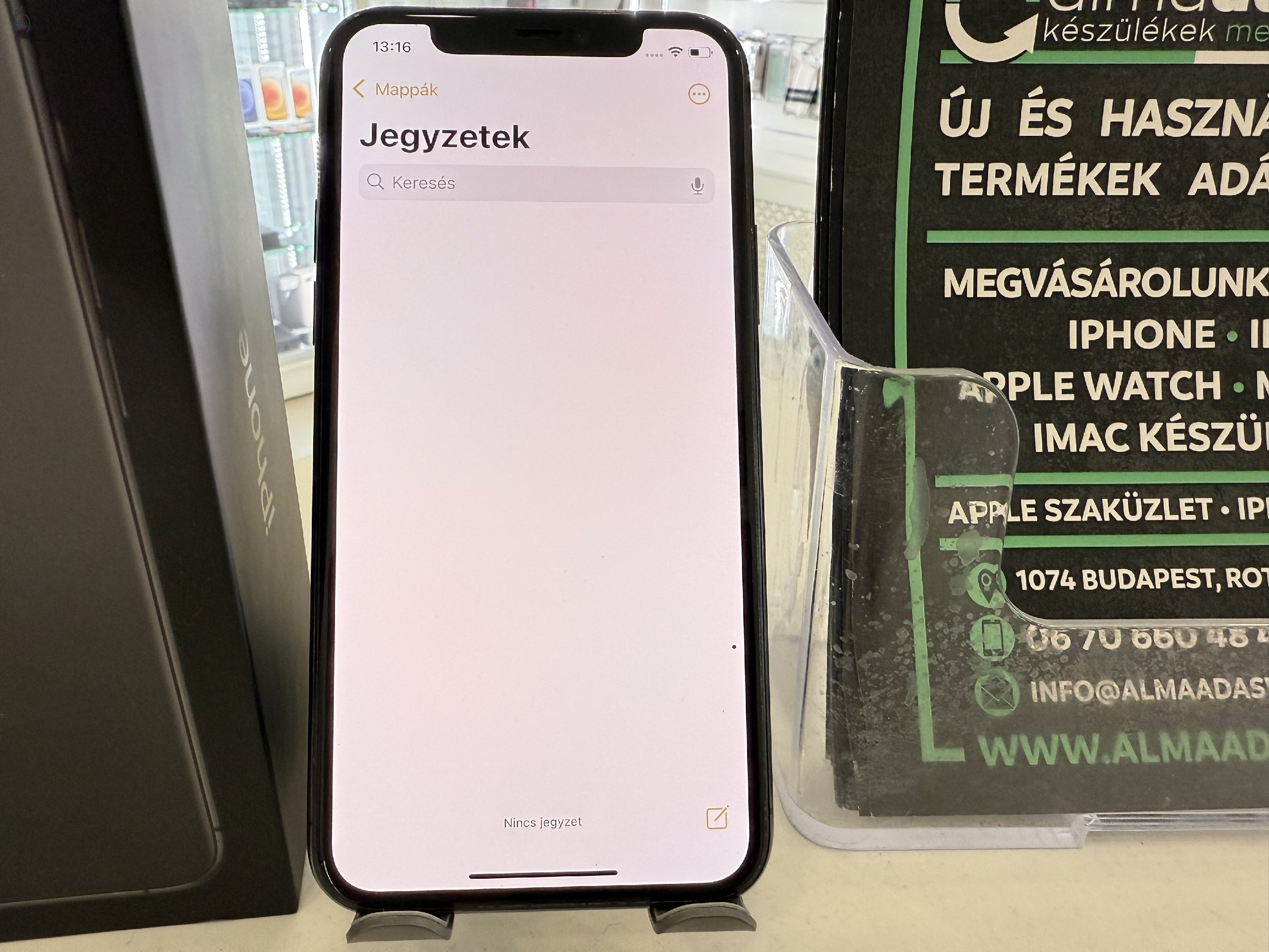 iPhone 11 Pro 64GB  Fekete Független Újszerű/Új Akku 100%/p3911