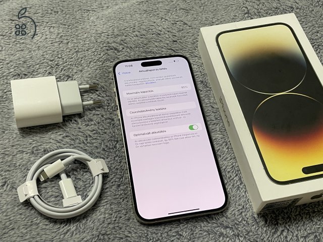 iPhone 14 Pro Max 128GB - Arany - AKKU 85% - Garanciális 2026. 03.-ig. - szép, megkímélt állapotban