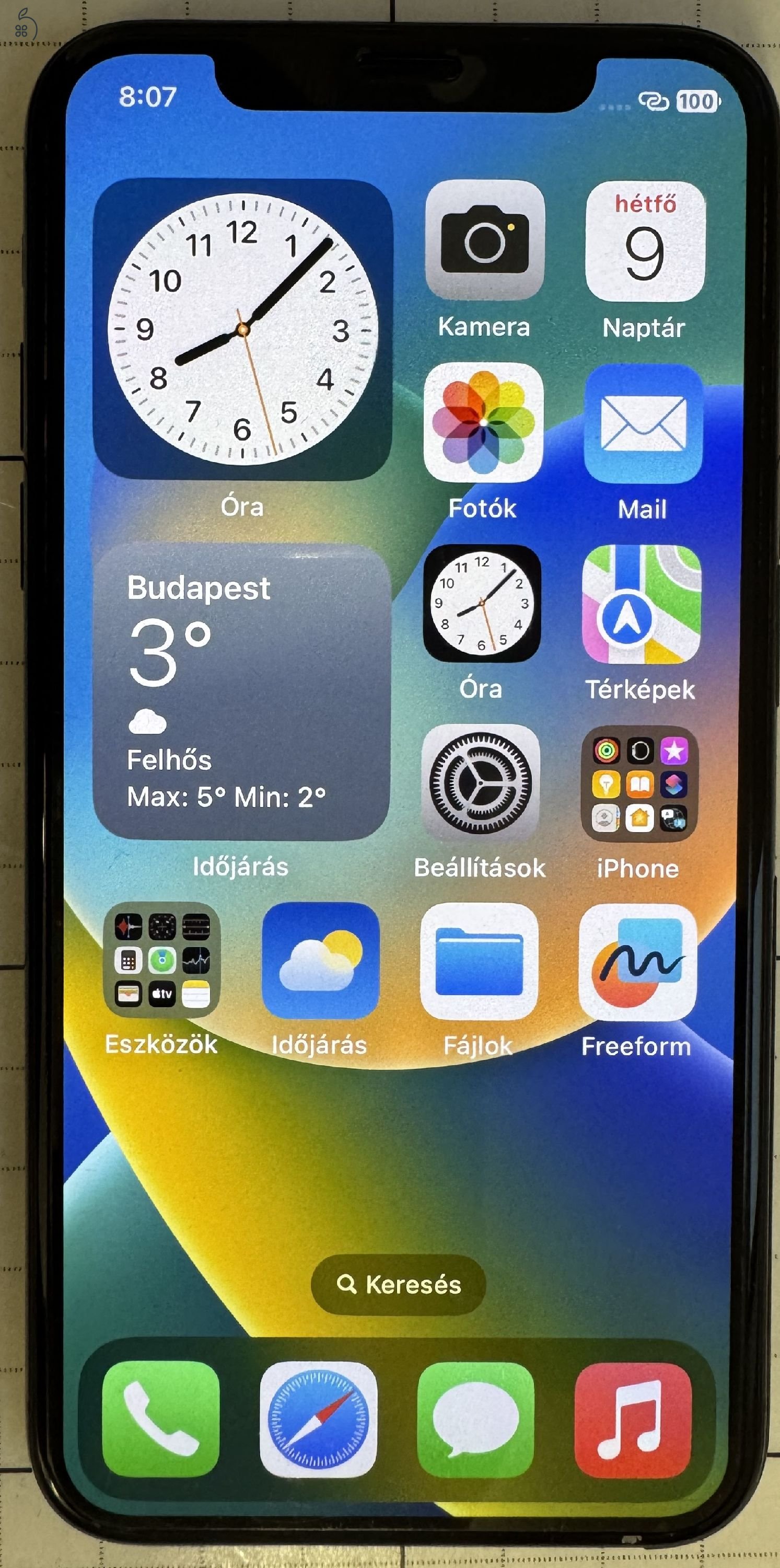 Eladó iPhone X 64GB kártyafüggetlen telefon