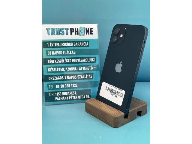 !! 1 ÉV GARANCIA !! iPhone 12 Black 64 GB – TRU158 – 100% AKKU