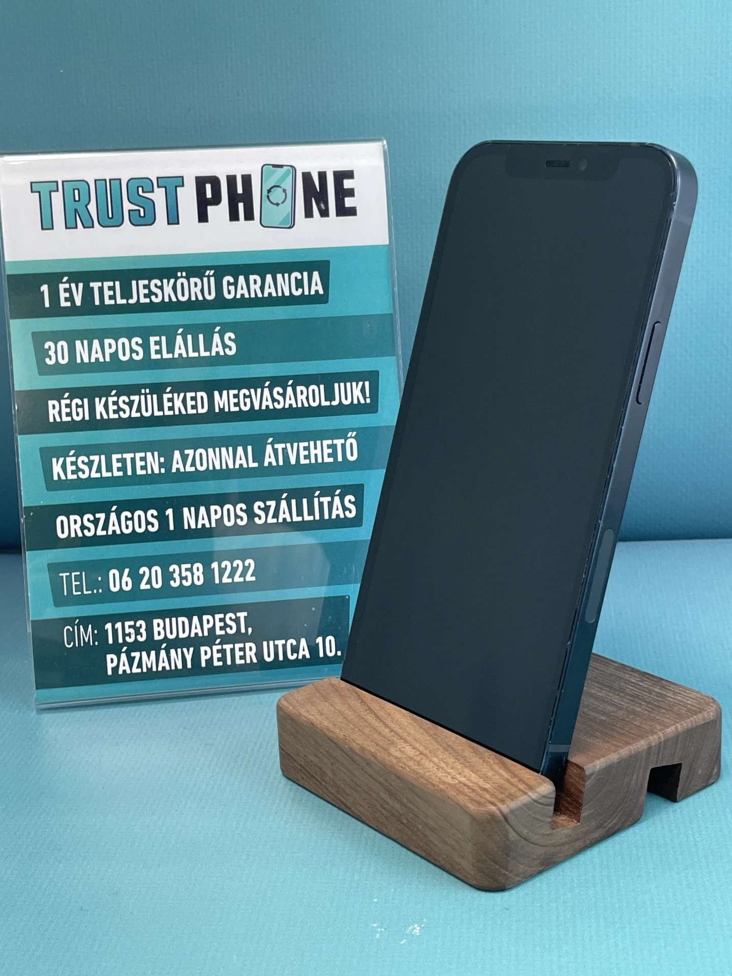 !! 1 ÉV GARANCIA !! iPhone 12 Black 64 GB – TRU160 – 89% AKKU