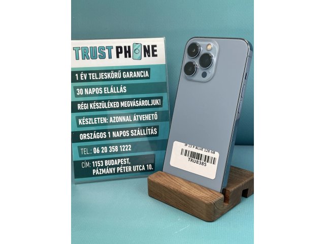 !! 1 ÉV GARANCIA !! iPhone 13 Pro Blue 128 GB – TRU8385 – 100% AKKU