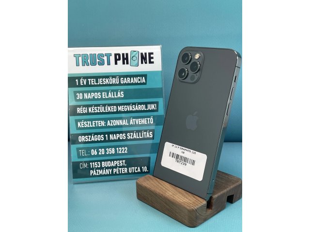 !! 1 ÉV GARANCIA !! iPhone 12 Pro Graphite 128 GB – TRT239 – 100% AKKU