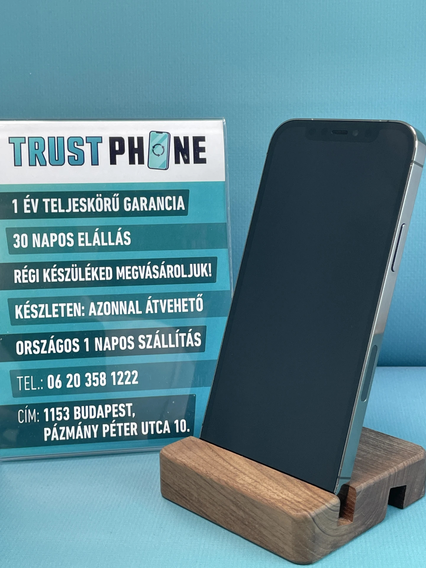 !! 1 ÉV GARANCIA !! iPhone 12 Pro Graphite 128 GB – TRT239 – 100% AKKU