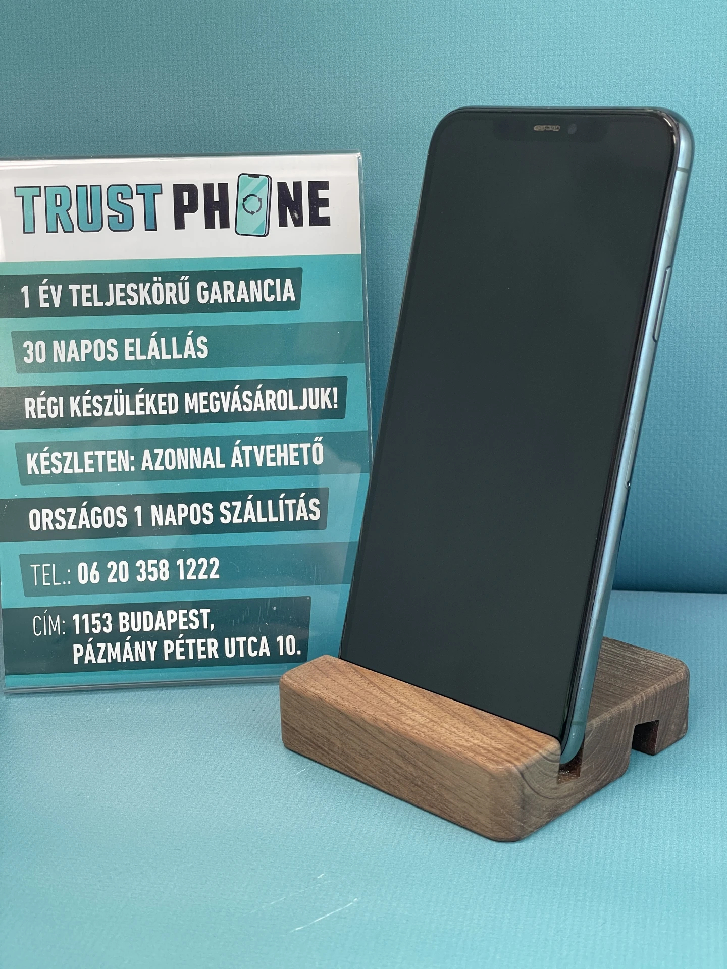 !! 1 ÉV GARANCIA !! iPhone 11 Pro Max Midnight Green 64 GB – TRT333 – 100% AKKU