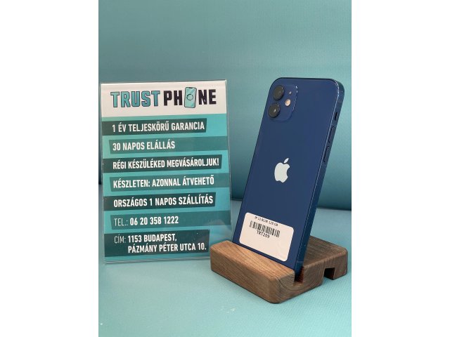 !! 1 ÉV GARANCIA !! iPhone 12 Blue 128 GB – TRT209 – 100% AKKU